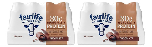 Fairlife Proteina Malteada De Chocolate 340ml C/u 24 Pz
