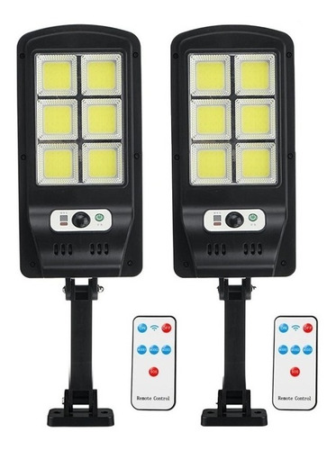 Pack 2 Foco Solar Led Exterior Sensor M Y Control R Bk818-6