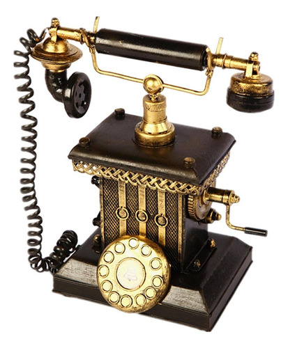 Telephone Model By Hand Decoration European Retro Statue