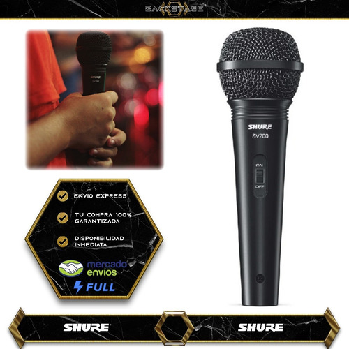 Shure Sv200 Micrófono De Mano Para Cantantes Y Presentadores