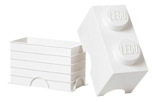 Lego Bloque Apilable Contenedor Storage Brick 2 White Blanco