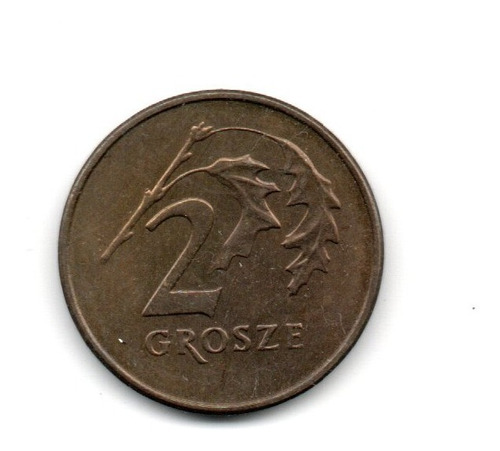 Polonia Moneda 2 Grosze Año 1991 Km#277