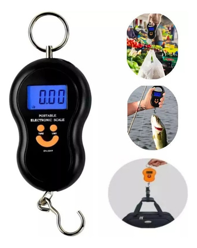Balança Digital Com Gancho Mala Pesca Carne De Mão 50kg