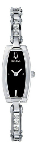 Reloj Bulova Mujer Clasico Cristales 96t15 Color De La Malla Plateado Color Del Bisel Plateado Color Del Fondo Negro
