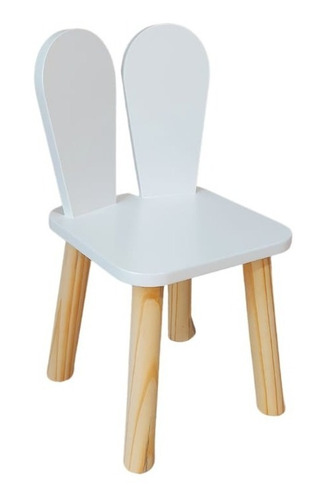 Cadeira Infantil Orelha Coelho Cor Branco