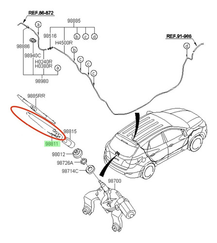 Brazo L/p Trasero Hyundai Original Tucson 2011 2014