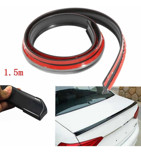 Imagen 3 de 10 de Alerón Lip Spoiler Universal Flexible Cola De Pato Cajuela