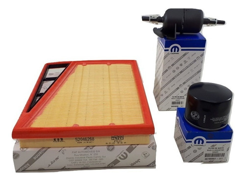 Kit 3 Filtros Aceite Aire Nafta Cronos 1.3 Original Fiat