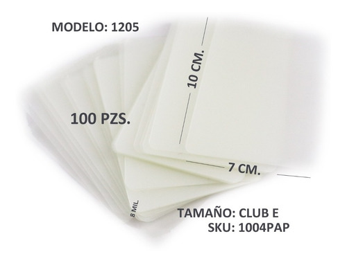 Mica Termica Para Enmicar Tamaño 7 X 10 Cm. 100pz 8mil