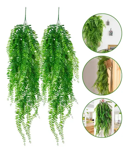 comprar Kit 2 Pendente Samambaia Folhagem Planta Artificial Premium