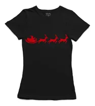 Comprar Playera Navidad Trineo Santa Claus Renos