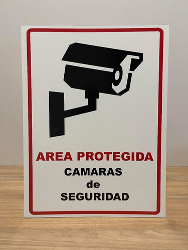 Cartel Area Protegida Camaras Seguridad