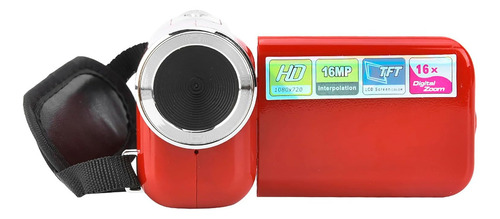 Cámara de vídeo, grabadora de cámara digital de 1080x720 con pantalla LCD TFT de 2 pulgadas, cámara de vlogs para niños, cámara de vídeo de 32 GB para fotografía, para Youtube (roja)