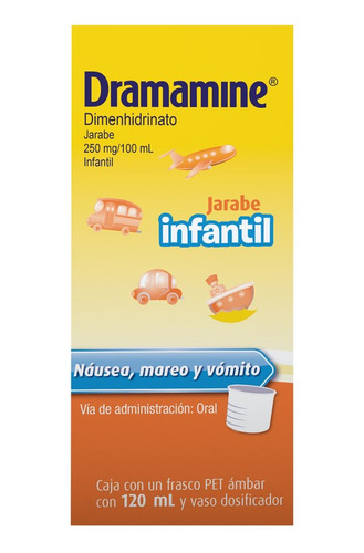 Jarabe Infantil Antimareo Dramamine Con Dimenhidrinato 120ml
