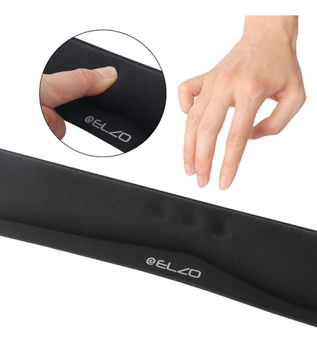 Soporte Reposamunecas Para Teclado En Escritorio | Negro