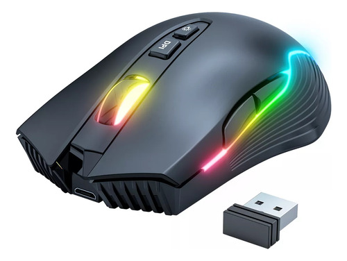 Mouse Gamer Inalambrico Onikuma 7 Botones 3600dpi Rgb Recarg