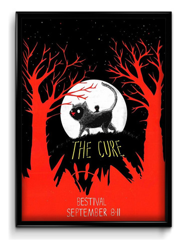 Cuadro The Cure Poster Show 35x50 (marco+lámina+vidrio)