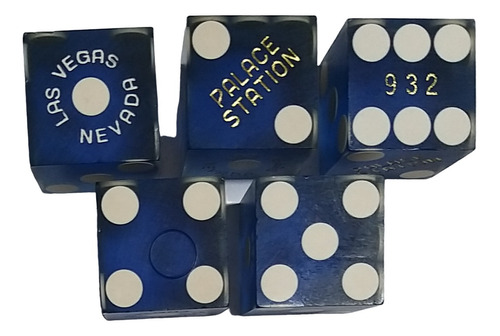 Dados Americanos Craps Usados Casino Palace Station Set X 5