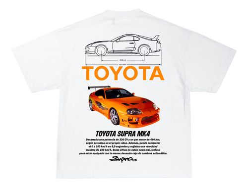 Playera Toyota Supra Oversize Vintage