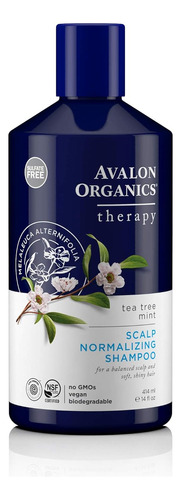 Avalon Organics Therapy Scalp Champú Normalizador, Menta Árb
