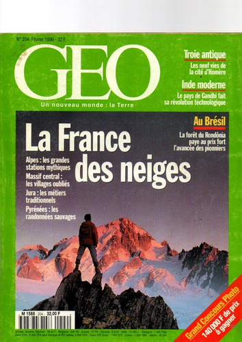Revista Geo Un Nouveau Monde:la Terre La France  #204/1996
