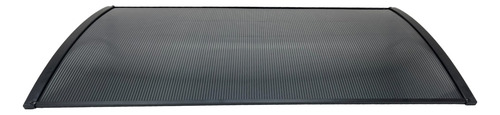 Toldo Policarbonato 1,00 X 0,50m Preto Com Kit De Instalação