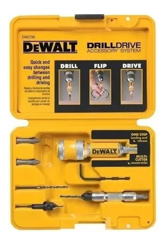 Fresador Y Atornillador Dewalt Dw2730 Avellanador Kit Madera