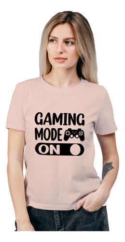 Polera Mujer Gaming Mode On Gamer Algodón Orgánico Wiwi