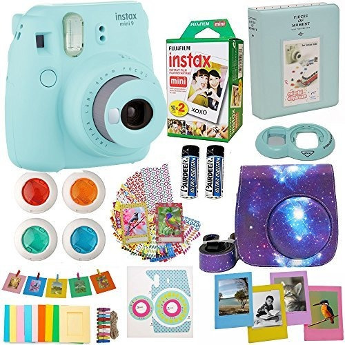 Fujifilm Instax Mini 9 Camara Instantanea Azul Hielo W Pelic