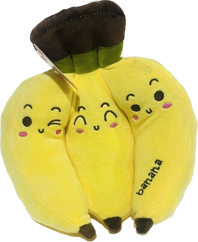 Racimo De Bananas De Peluche Color Amarillo 25 Cm