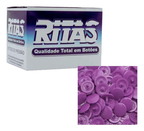 Botão De Pressão Tic Tac Ritas Nº10 Cx 200 Unidades Cor Cereja