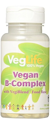 Veglife B-complex Vegan Tablet, 100 Unidades