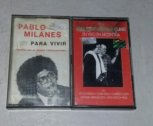 Pablo Milanés. Lote De 2 Cassettes. Para Vivir / En Vivo 82