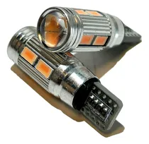 Comprar Lampara T10 12v 10 Leds+ Lupa Luz Posicion Auto Moto.x2 T112