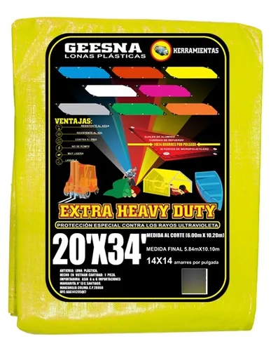 comprar Lona Geesna Extra Heavy Duty (pesada) 20x34ft ( 6 X10.2 Mts)
