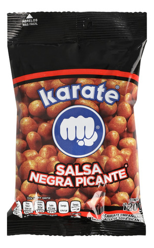 8 Pack Cacahuates Japones Salsa Negra Karate 120gr