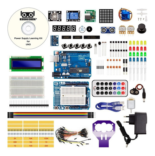 Kit Avançado Placa Uno Compatível Com Arduino Completo Nfe