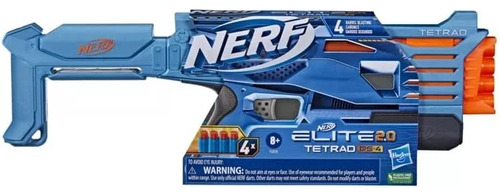 Lançador Dardos Nerf Elite Tetrad Hasbro 