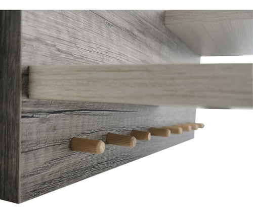 Perchero Organizador Porta Llaves De Pared Melamina Moderno
