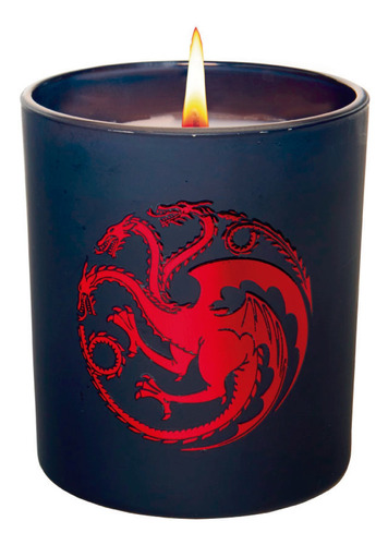 Game Of Thrones: House Targaryen Glass Candle Vela En Vaso