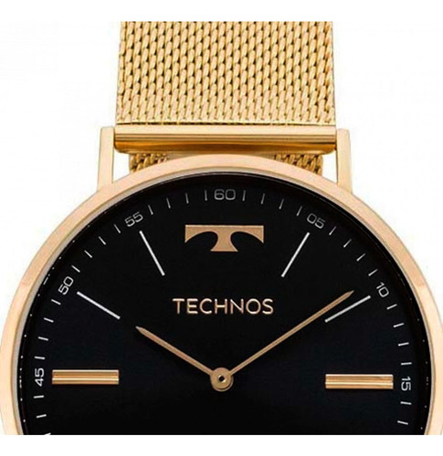 Relógio Technos Masculino Ref: 2025ltj/4p Cor da correia Dourado Cor do bisel Dourado Cor do fundo Preto