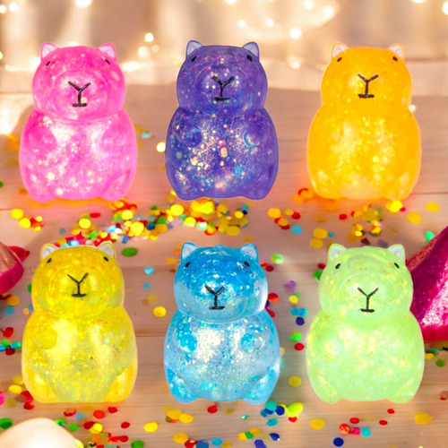 Adorable Squishy Capibara 12 Pzs Juguete Antiestres Kawaii