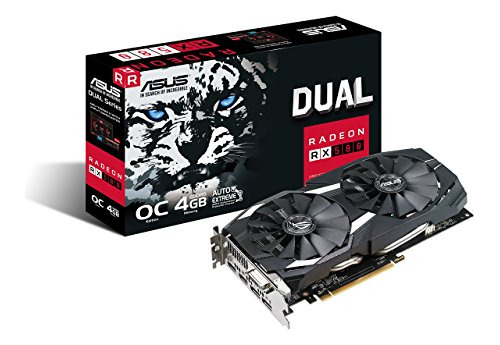 Asus Radeon Rx 580 O4g Dual-fan Edición Gddr5 Dp Hdmi Dvi Vr