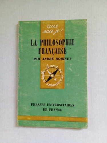 Imagen 1 de 2 de La Philosophie - Robinet - Universitaires De France 1969 U