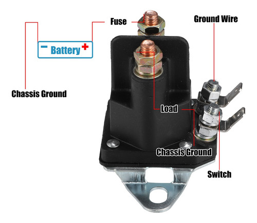 1 Relevador Eléctrico Para Dc 12v 4 Terminal Relay Gravely