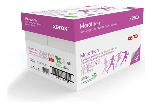 Papel Bond Xerox Marathon Carta 70 G/m² Caja Con 5000 Hojas