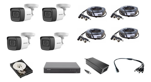 Kit Turbohd 5 Megapixel / Dvr 4 Canales / 4 Cámaras Bala