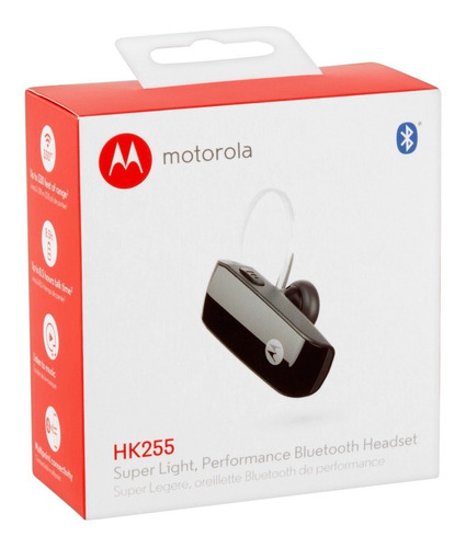 Auriculares Bluetooth Motorola Hk255 Súper Ligeros, Negro
