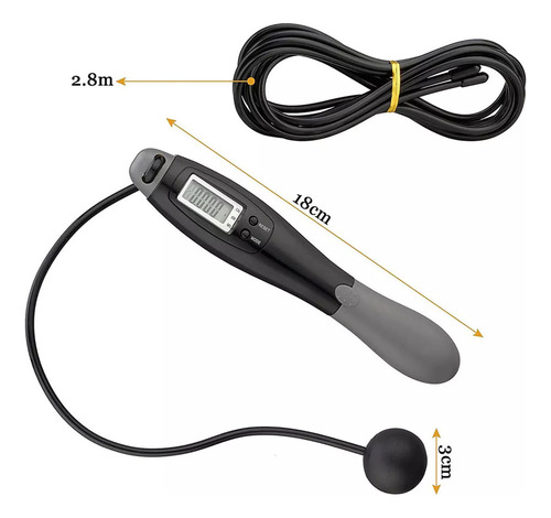 A Cuerda De Salto De Velocidad Con Contador Digital, Doble