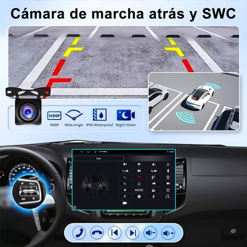 Estéreo Pantalla 4+64g Táctil Para Renault Duster 2015-2020 Negro